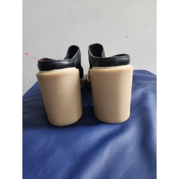 Dolce Vita Carry Black 100% Suede Leather Chuncky 4" Heel Mules Shoes size 9 - Picture 4 of 10